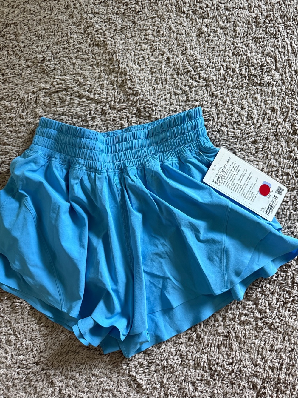 Lululemon shake it out shorts 2.5 ocean wave xs